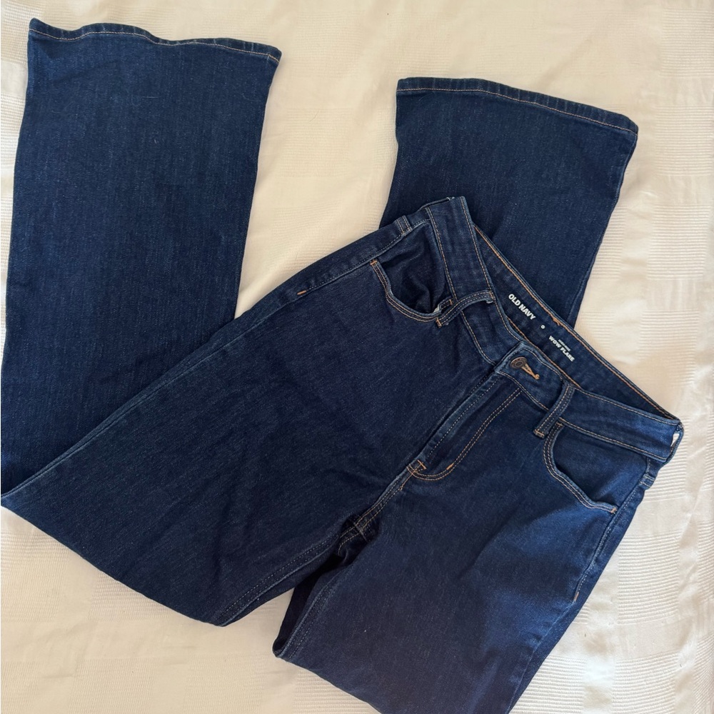 Old Navy Dark Blue Wow Flare Jeans